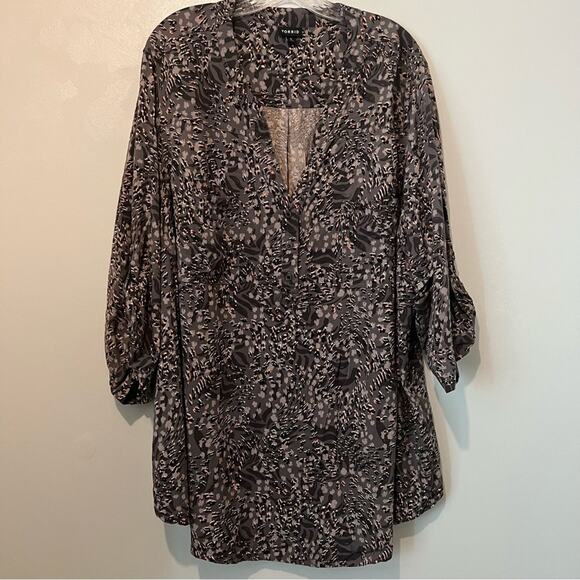 torrid Tops - Torrid Animal Print V-neck Blouse | Women’s Size 5/28
